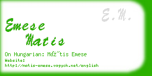 emese matis business card